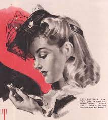 Love The Hat In This Illustration 1940s Hairstyles Hats Vintage Vintage Glamour