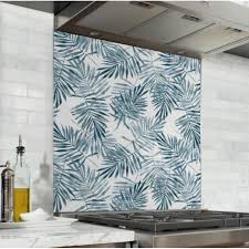 Fond De Hotte Feuilles De Palmier Aquarelle Verre Alu Adhesif