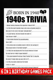 Happy Birthday Games For Adults 80th Birthday Party Games 80th Trivia Games 80th Birthday Party Ideas 1940 Birthday Party Games 80th Birthday Fun 1940 Birthday 520 In 2020 50th Birthday Party Games Birthday Games Birthday Games For Adults