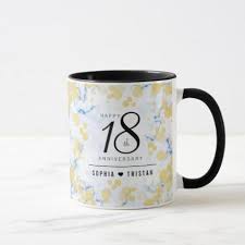Elegant 18th Porcelain Wedding Anniversary Mug Elegant Gifts Gift Ideas Custom Presents Porcelain Wedding Wedding Anniversary Wedding Gift Diy