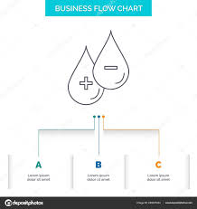 Blood Drop Liquid Business Flow Chart Design Steps Line Icon