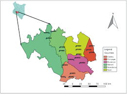 The counties of kenya (swahili: A Generated Map Showing The Surveyed Six Affected Counties In Central Download Scientific Diagram