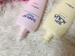Sunplay skin aqua tone up uv milk spf50 pa++++ 40ml (made in japan)***au seller. Sunplay Skin Aqua Uv Whitening Moisture Gel Vs Uv Mild Gel Iman Abdul Rahim