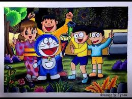Doraemon dan sewashi pun ketakutan karena amukan nobita dan kembali lagi ke laci meja belajar. Drawing Doraemon Nobita Shisuka Suneo And Giant New Year Fan Art Youtube Doraemon Art Youtube Art