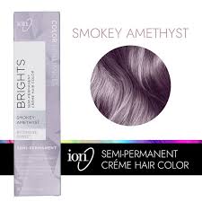 The extreme colors include dark purple and light violet shades of purple. Ion Color Brilliance Brights Smokey Amethyst Semi Permanent Hair Color