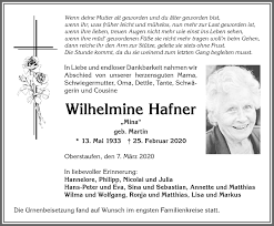 Ta osoba nie posiada jeszcze noty biograficznej. Traueranzeigen Von Wilhelmine Hafner Trauer Im Allgaeu De