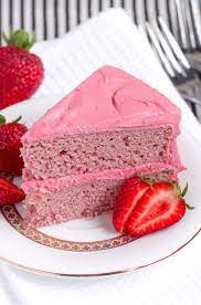 Here it is reinvented as an american cake: Healthy Strawberry Cake With Strawberry Frosting Sugar Free Gluten Free