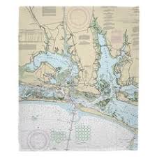 Ct Branford Ct Nautical Chart Blanket Island Girl Home