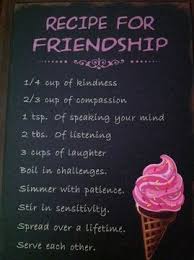 Friendship Recipe Friendship Recipe Friendship Skills Inspirational Encouragement