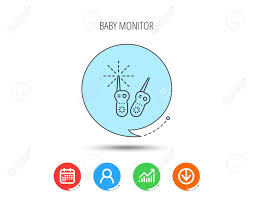 Baby Monitor Icon Nanny For Newborn Sign Radio Set Symbol
