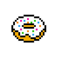 Donut Perler Pyssla 8 Bit Pixel Art Design Pixel Art Pattern Pixel Art Templates