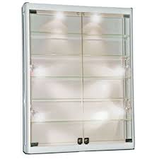 Glass display cabinets with lights. 1000mm Wide X 1200mm High Wall Mount Glass Display Cabinet