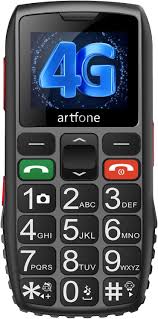 artfone 4G Big Button Phone for Elderly - C1 Senior Unlocked Simple to Use,  Large Battery SOS Emergency T9 Text, USB-C Black