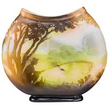 Emile Galle Fisherman Pillow Vase Glass Art Vases And Vessels Pillow Art