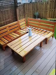 Beautiful Wood Solid Patio Furniture With Custom Cushions Patio Garden Furniture Markham York Reg In 2020 Garden Patio Furniture Custom Cushions Beautiful Wood