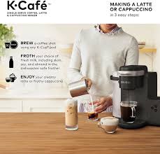 Simply press a button and the appliance does all the work, leaving you with a rich shot of espresso. Buy Keurig K Cafe Single Serve K Cup Coffee Maker Latte Maker And Cappuccino Maker With Dishwasher Safe Milk Frother Coffee Shot Capability Compatible With All Keurig K Cup Pods Dark Charcoal Online In Vietnam B07c1xc3gf