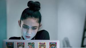 The male and female voices are heard asking and answering each other: Grimes Debuts New Song In Apple Commercial Watch Pitchfork
