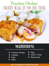 Air Fryer Chicken Cordon Bleu Recipe This Recipe Air Fryer Recipes Healthy Air Fryer Recipes Air Fryer Healthy