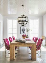 Fuschia Dining Room Reading Room Chairs With Chandelier And Portrait Luxury Dining Room Interior Luxury Dining