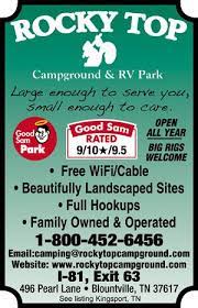 Kingsport Tennessee Campgrounds Rv Parks Camping Info Rv Parks Camping Near Me Camping In Tennessee