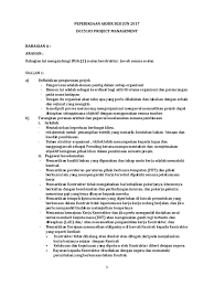 Anda calon peperiksaan online memasuki perkhidmatan awam (psee)? Skema Jawapan Peperiksaan Akhir Sesi Jun 2017 Dcc5183 Project Management