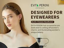 EVITA PERONI Bandeau conçu pour les lunettes, sans pression, antidérapant,  bandeau fin pour femme, bandeaux confortables pour cheveux pour femmes