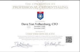 I'm excited to share that I've received my Chief Fire Officer (CFO)…