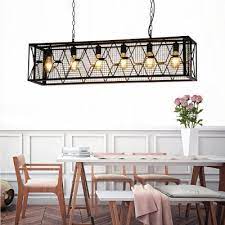 Practical and stylish, they are a beautiful source of lighting in your kitchen that can. Mesh Metal Cage Island Lighting Industrial Metal Island Linear Pendant Over Kitchen Island Beautifulhalo Com