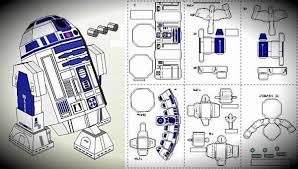 Movies Robot Papercraft Star Wars R2d2 Papercraft Templates
