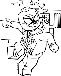Easy lego spiderman coloring pages. Lego Spiderman Coloring Page To Print Topcoloringpages Net
