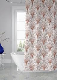 Black And Gold Art Deco Curtains Rose Gold Art Deco Custom Fabric Shower Curtain Fan Pattern Bath Curtain Machine Washable Extr Gold Bathroom Decor Fabric Shower Curtains Art Deco Curtains