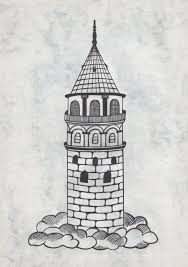 Galata Tower Minyaturler Cizimler Cizim Fikirleri