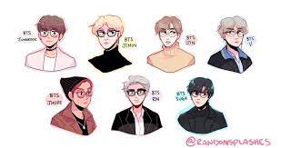 Jin metal legs rounded glasses; Bts X Glasses By Randomsplashes Bts Know Your Meme
