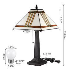 Torchstar Tiffany Style Table Lamp Vintage Desk Light Handmade Lampshade 2 5w 40w Equiv Led G45 E26 Bulb Inc Tiffany Style Table Lamps Vintage Table Lamp Lamp