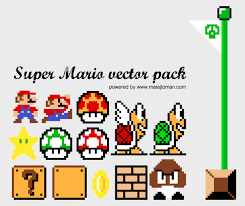 Super Mario Illustrator Pack Download Free Vector Art Super Mario Mario Free Vector Art