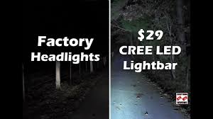 Auxbeam 12 Inch Cree Led Light Bar Test Review On Atv Worth 29 Youtube
