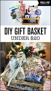 This Diy Gift Basket Is Under 20 And Would Make The Perfect Holiday Or Hostess Gift Thi Diy Hostess Gifts Rustic Christmas Gifts Wrapping Diy Anniversary Gift