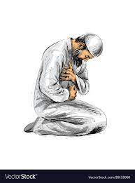 Muslim Man Praying Hand Drawn Sketch Vector Illustration Download A Free Preview Or High Quality Adobe Illustrat Islamic Cartoon Islamic Art Islamic Artwork