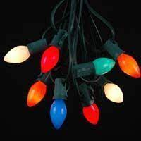 Retro christmas bubble light bulb string lights (set of 7) by northlight seasonal. Vintage Christmas Lights Painted Bulbs Novelty Lights