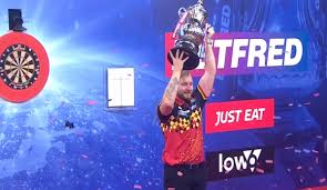 But he's not stopping there.he's got the world champion. World Matchplay Dimitri Van Den Bergh Deklassiert Gary Anderson Und Gewinnt Ersten Major Titel