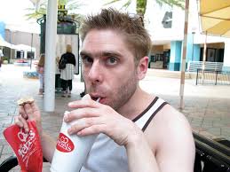 Having a break from shopping!