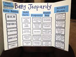 Baby Shower Jeopardy Questions Baby Shower Jeopardy Baby Jeopardy Baby Shower Games