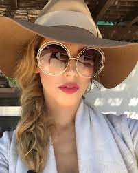 Carlin Oversized Big Xxl Round Roxanne Women Sunglasses Double Wire Coachella Eyewear Trends Stylish Glasses Sunglasses