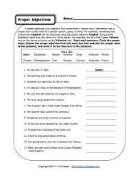 Proper Adjectives Worksheets 3rd Grade Adjective Worksheet 2nd Grade Worksheets 6th Grade Worksheets