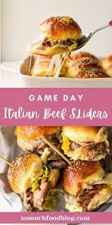 Italian Roast Beef Sliders Recipe Beef Sliders Sliders Recipes Beef Appetizer Recipes