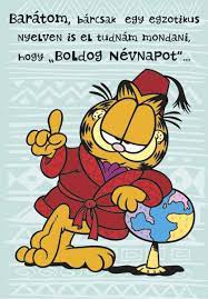 A te weboldaladon is megjelenhet minden nap a nap vicce! Vicces Nevnapi Kepeslap Garfield