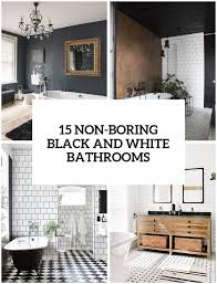 So, if you are planning to do a bathroom decor makeover soon keep reading until the end. 15 Non Boring Black And White Bathroom Decor Ideas White Bathroom Decor White Bathroom Black Bathroom Decor