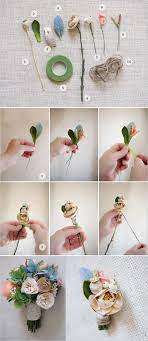 How To Make A Boutonniere Diy Wedding Bouquet Diy Wedding Bouquet Tutorial Diy Boutonniere