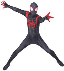 The design can be rescaled, it's designed with a standard 22/23 inches head circumference size. Amazon Com Mcmiller Miles Morales Into The Spider Verse The Amazing Spider Man Costume Adult Kids Unisex Lycra Halloween Cosplay Suit Clothing