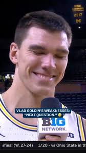 Vlad had a GOLDIN answer to this question 😏#B1GMBBall x Michigan Men's  Basketball